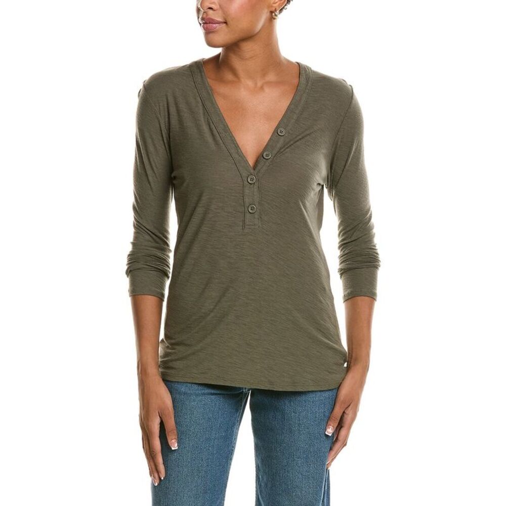 James Perse Womens  Henley Top